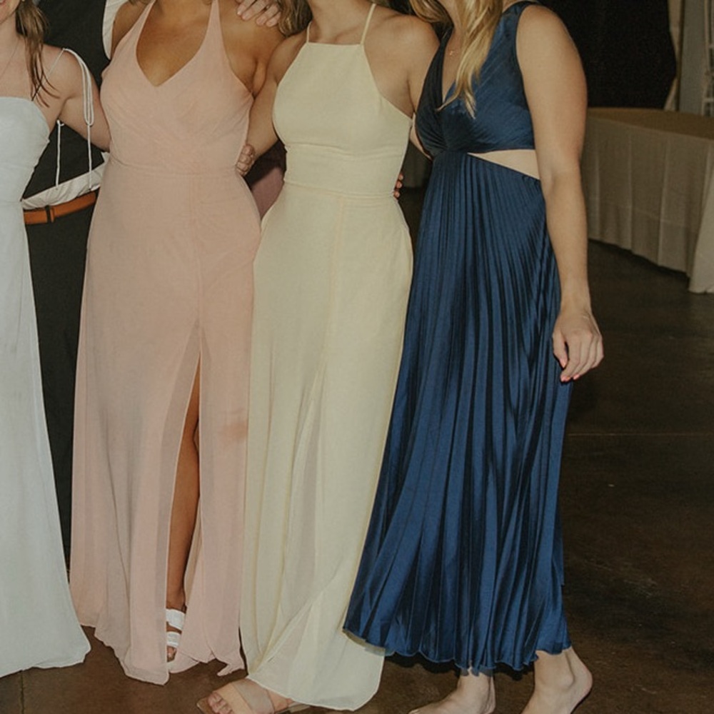 Kennedy Blue Yellow Luna Bridesmaid Dress Size 2
